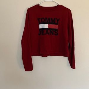 Red long sleeve Tommy Hilfiger shirt